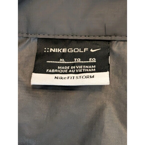Nike Golf Windbreaker Jacket Men's XL Nike Fit Storm Black Gray - Picture 3 of 11